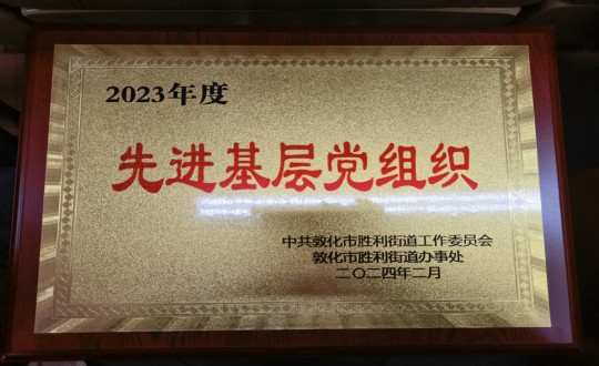 2024年2月1日，物业总公司敦化项目党支部被授予“2023年度先进基层党组织”荣誉称号_副本.jpg